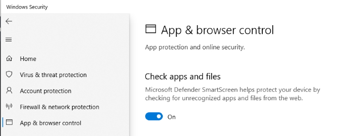 Windows Defender app and Browser security