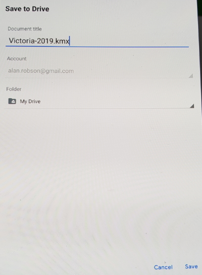 Google Drive export